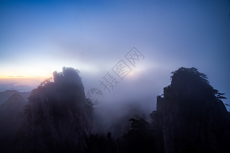 黄山毛尖黄山自然风光背景