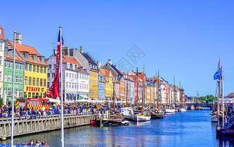 七月哥本哈根新港景色图片