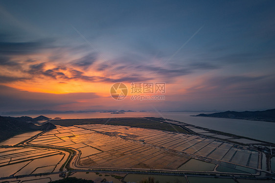 宁波花岙岛盐田风光图片