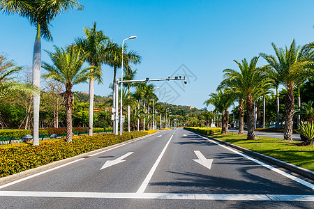 环岛公路绿化公路高清图片