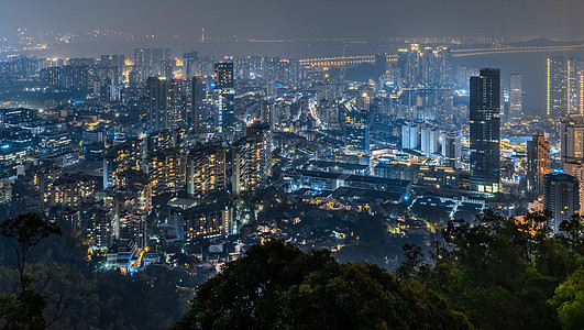 深圳南山区城市夜景背景图片