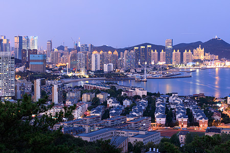 辽宁海滨城市大连风景辽宁省大连市星海湾大桥背景