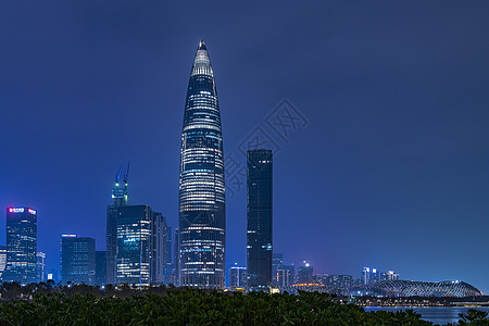 夜景深圳春笋华润中心大厦高清图片