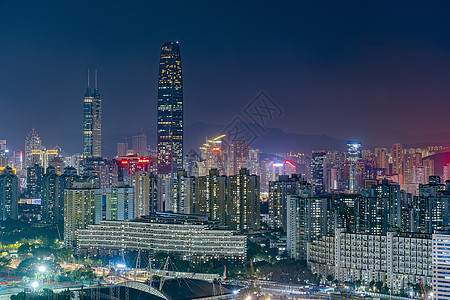 夜景深圳城市中心高清图片