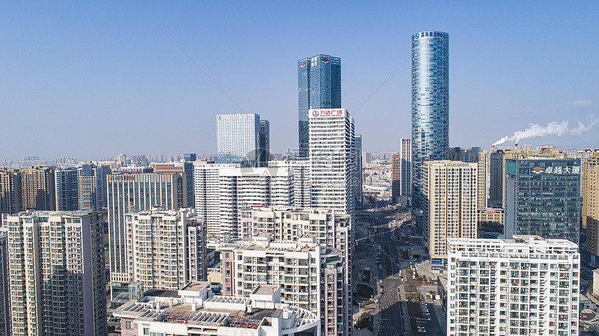 青岛城市高楼林立的建筑
