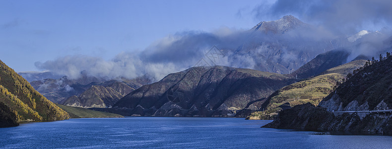 壁纸黑青海省大通回族土族自治县宝库乡黑泉水库风光背景