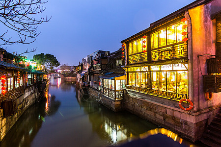 无锡老街夜景图片