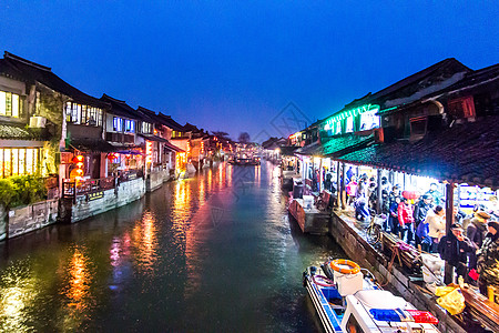 无锡老街夜景图片