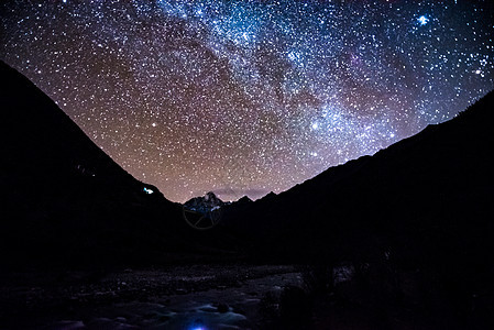 西藏夜景星空图片