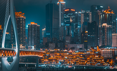 夜景重庆重庆洪崖洞夜景背景