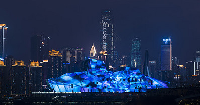 重庆大剧院夜景图片