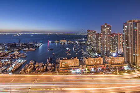 现代城市青岛夜景图片