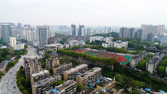 湖北夷陵中学航拍背景图片