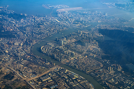 航拍澳门城市背景图片