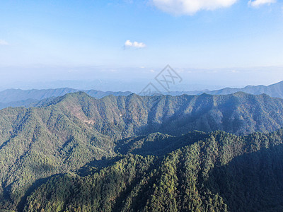 白云图航拍湖南连绵起伏大山武陵山背景