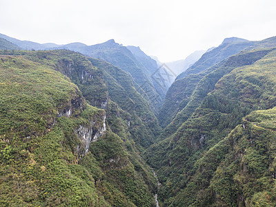 航拍湖南湘西深山峡谷武陵山图片