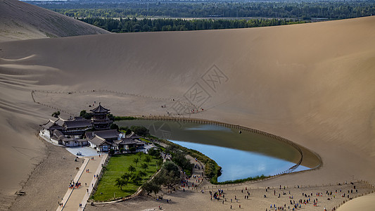 敦煌月牙泉背景图片