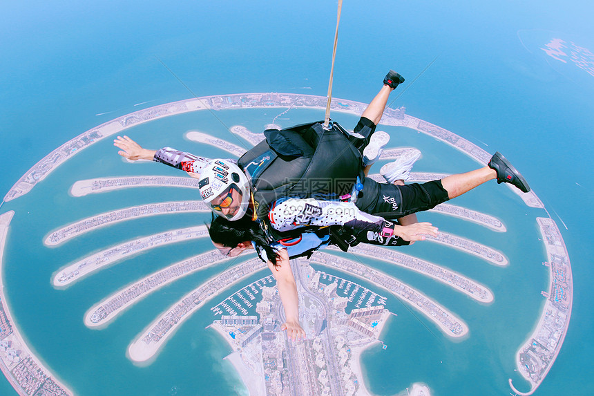 迪拜跳伞图片