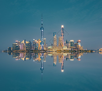 黑金线条上海陆家嘴夜景灯光背景