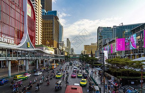 中心城泰国首都曼谷购物中心背景