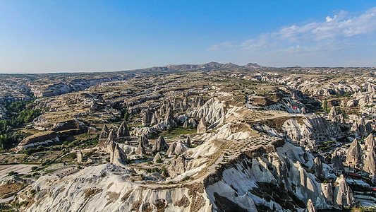 爱卡格兰航拍土耳其卡帕多西亚地区景点格雷梅露天博物馆背景