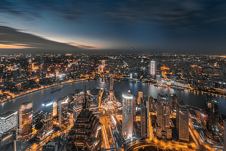 浦东地标上海陆家嘴夜景灯光背景