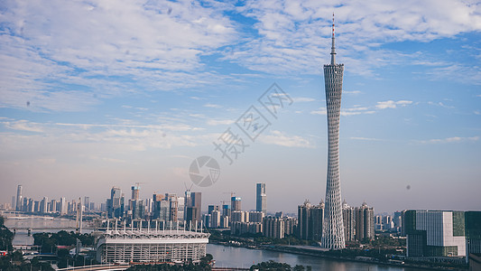 矢量心广州珠江新城建筑风光背景