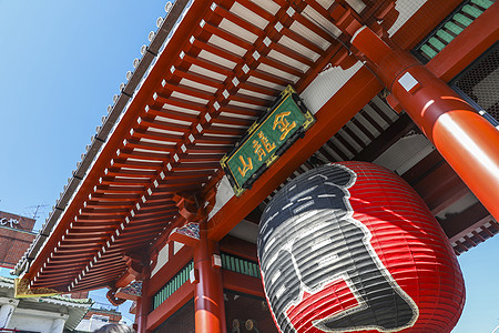 东京浅草寺大门和灯笼图片