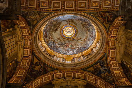 圣保罗教堂意大利罗马圣保罗大教堂穹顶背景