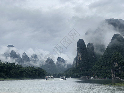 烟雨桂林清明河上图高清图片