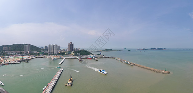 广东珠海港游轮码头全景长片图片