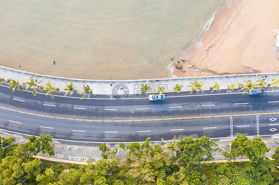 俯瞰广东珠海海边的道路图片