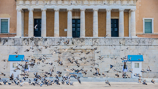 奥地利国会大厦希腊雅典宪法广场背景