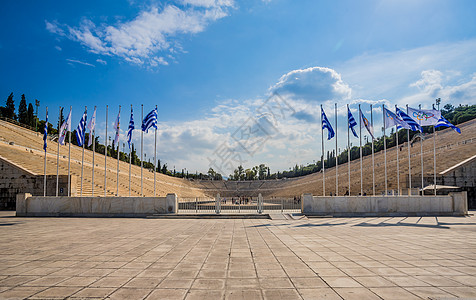 八一旗帜希腊雅典帕纳辛纳科体育场背景