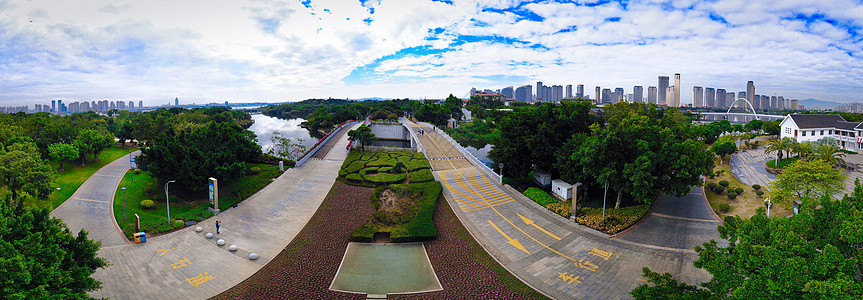 厦门园博园园博园秀丽风景背景