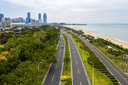 厦门大海厦门会展环岛公路背景