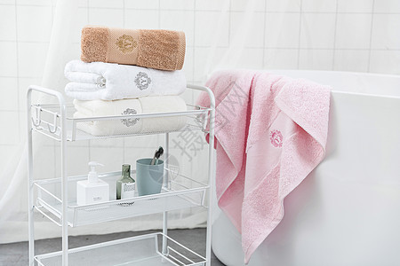 卫生间毛巾浴巾图片