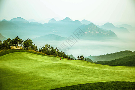 高尔夫草地贵州独山高尔夫球场背景