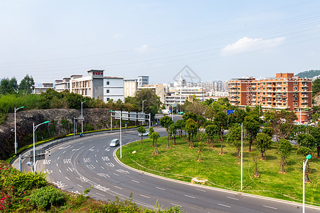 高架交通厦门仙岳路与海沧大桥交汇处背景