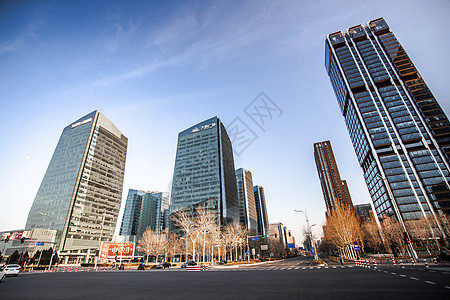 北京大兴区亦庄标志性建筑大族广场背景