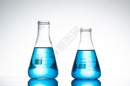 化学实验烧杯烧瓶背景图片