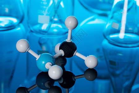 医疗细胞研究病毒疫苗研发化学分子结构模型背景