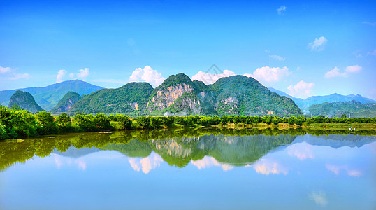 喀斯特地貌广东英德市英西峰林背景