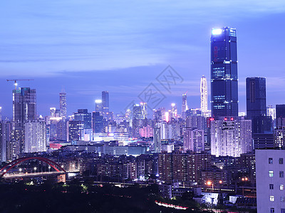 深圳罗湖建筑夜景背景图片