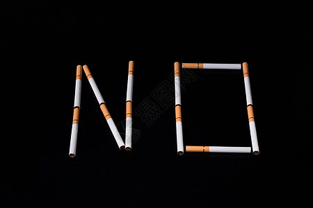 戒烟香烟造型摆拍图片