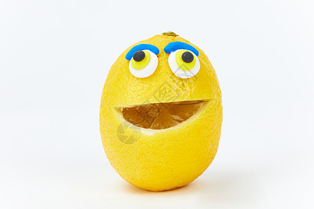 水果表情愚人节创意柠檬水果背景