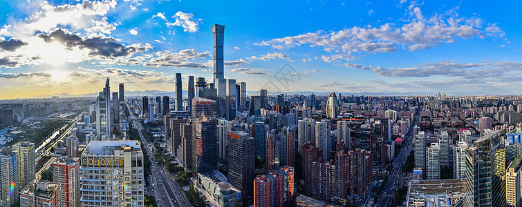 蓝天街道北京城市发展的建筑背景