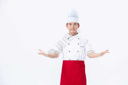 青年男性厨师手势图片