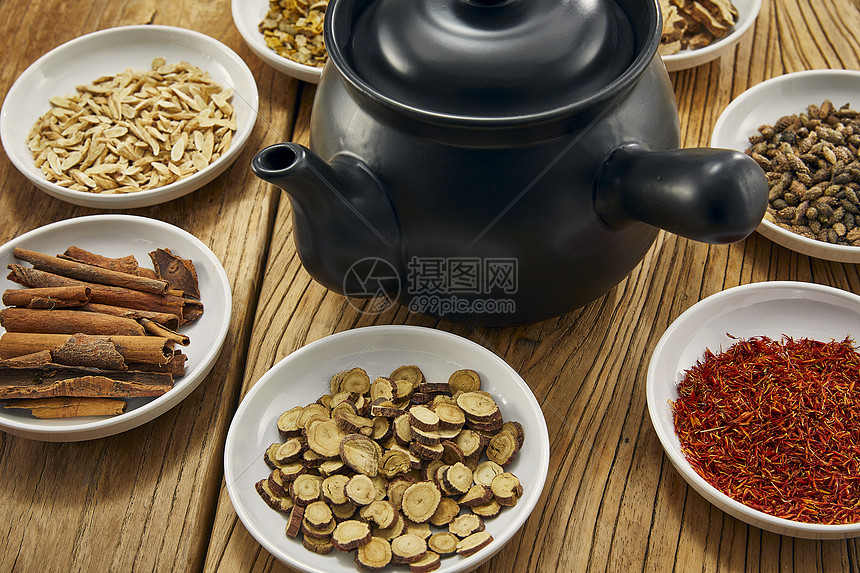 中药壶和中药材