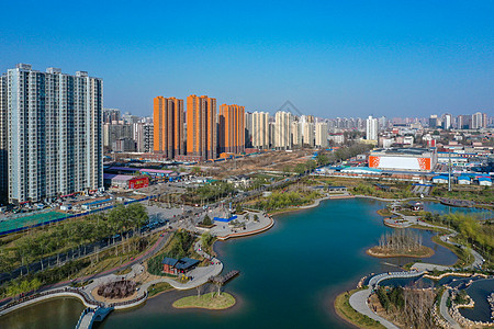 小区配套设施石家庄城市春天楼盘背景